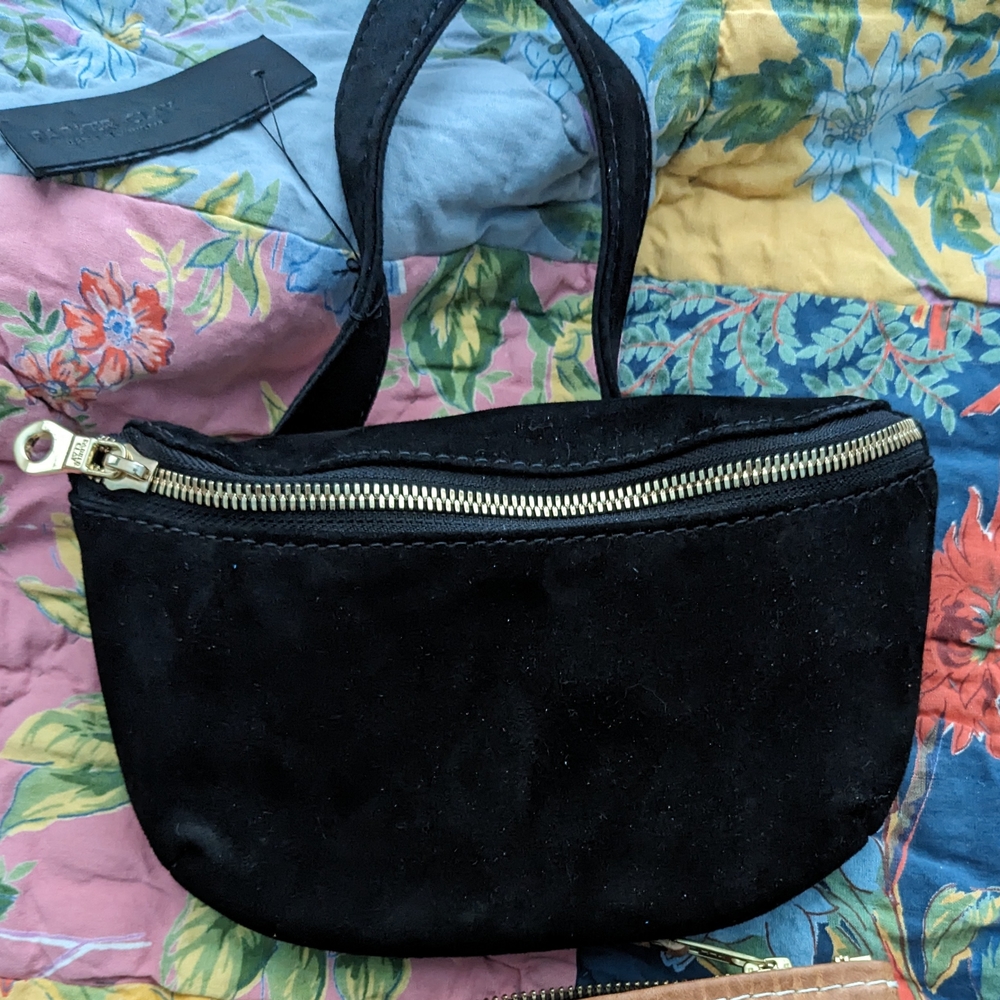 Parker Clay Enku Sling/belt bag, Black Suede